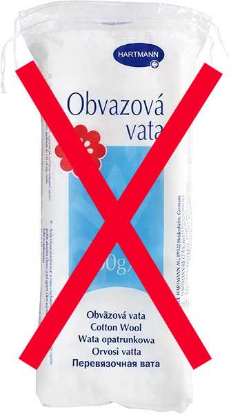 obyčejná obvazová vata není vhodná jako výplň do hraček